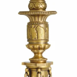 Casa Padrino Luxus Barock Tischleuchte Antik Gold / Rot H. 83,5 cm - Barock Schreibtischleuchte