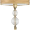 Casa Padrino Luxus Barock Tischleuchte Messing mit Patina / Gold H. 47 cm