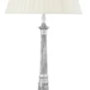 Casa Padrino Luxus Barock Tischleuchte Antik Silber, Durchmesser 16 cm, Höhe 100 cm, Lampenschirm Creme