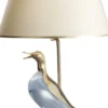 Casa Padrino Luxus Barock Tischleuchte Gold mit Murano Glas Ente - Italienische Tisch Lampe - Handgefertigt - 45 x 32 x 62 cm