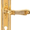 Casa Padrino Luxus Barock Türklinken Set mit Swarovski Kristallglas Gold 14,5 x H. 32,5 cm - Barockmöbel