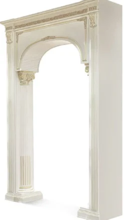 Casa Padrino Luxus Barock Türrahmen Weiß / Gold 200 x H. 308 cm - Made in Italy