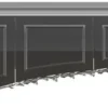 Casa Padrino Luxus Barock TV Schrank Schwarz / Silber 217 x 54 x H. 58 cm - Fernsehschrank mit 5 Türen - Edle Barock Wohnzimmer Möbel