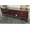 Casa Padrino Luxus Barock TV Schrank Dunkelbraun 220 cm - Barockstil Wohnzimmer Möbel