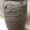 Casa Padrino Luxus Barock Vase Grau - Handgefertigte Barockstil Keramik Blumenvase - Barock Deko Accessoires - Luxus Qualität - Made in Italy