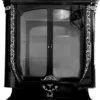 Casa Padrino Luxus Barock Vitrine Schwarz / Silber - Handgefertigte Barock Möbel
