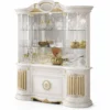 Casa Padrino Luxus Barock Vitrine Weiß / Gold 173 x H. 213 cm - Barock Möbel - Made in Italy