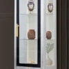 Casa Padrino Luxus Barock Vitrine Silber / Schwarz / Gold - Handgefertigter Massivholz Vitrinenschrank - Barock Wohnzimmer Möbel
