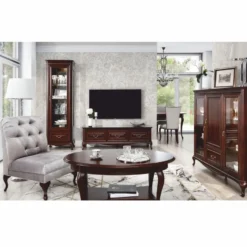 Casa Padrino Luxus Barock Vitrine Dunkelbraun 66,2 x H. 206,6 cm - Barock Möbel