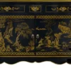 Casa Padrino Luxus Barock Vitrine im chinesischen Stil Schwarz / Gold - Handgefertigter Barock Vitrinenschrank mit 4 Türen und 3 Schubladen - Barock Möbel - Edel & Prunkvoll