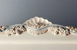 Casa Padrino Luxus Barock Vitrine Creme / Grau - Handgefertigter italienischer Barockstil Vitrinenschrank - Italienische Barock Möbel - Barockstil Möbel - Luxus Qualität - Made in Italy