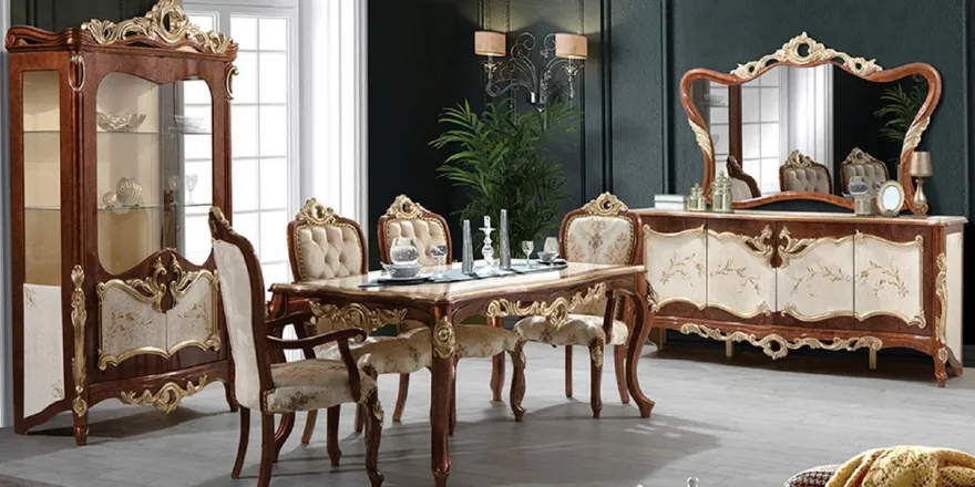 Casa Padrino Luxus Barock Vitrine Braun / Cremefarben / Gold - Handgefertigter Massivholz Vitrinenschrank mit 2 Glastüren - Prunkvolle Barock Möbel