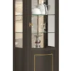 Casa Padrino Luxus Barock Vitrine Schwarz / Gold - Prunkvoller Barock Vitrinenschrank mit Glastür und 3 Glasregalen - Barock Möbel - Luxus Qualität - Made in Italy