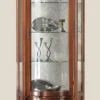 Casa Padrino Luxus Barock Vitrine Braun - Prunkvoller Barock Vitrinenschrank mit Glastür und 2 Schubladen - Barock Möbel - Luxus Qualität - Made in Italy
