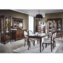Casa Padrino Luxus Barock Vitrine Dunkelbraun 149,5 x H. 206,6 cm - Barock Möbel