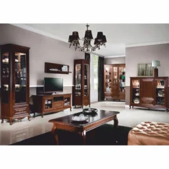 Casa Padrino Luxus Barock Vitrine Dunkelbraun 149,5 x H. 206,6 cm - Barock Möbel