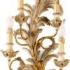Casa Padrino Luxus Barock Wandleuchte Elfenbein / Antik Gold H. 106 cm - Made in Italy
