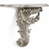 Casa Padrino Luxus Barock Wandkonsole Antik Silber 58 cm - Barock Möbel - Made in Italy