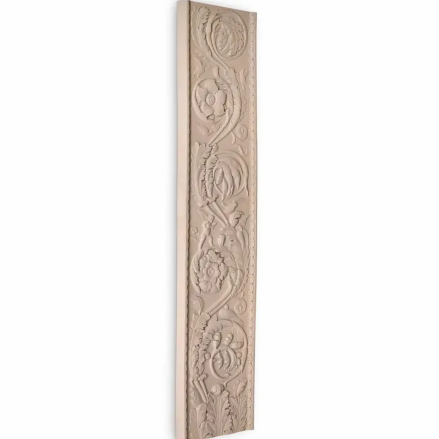 Casa Padrino Luxus Barock Wandrelief Sandfarben 179 cm - Barock Wanddeko
