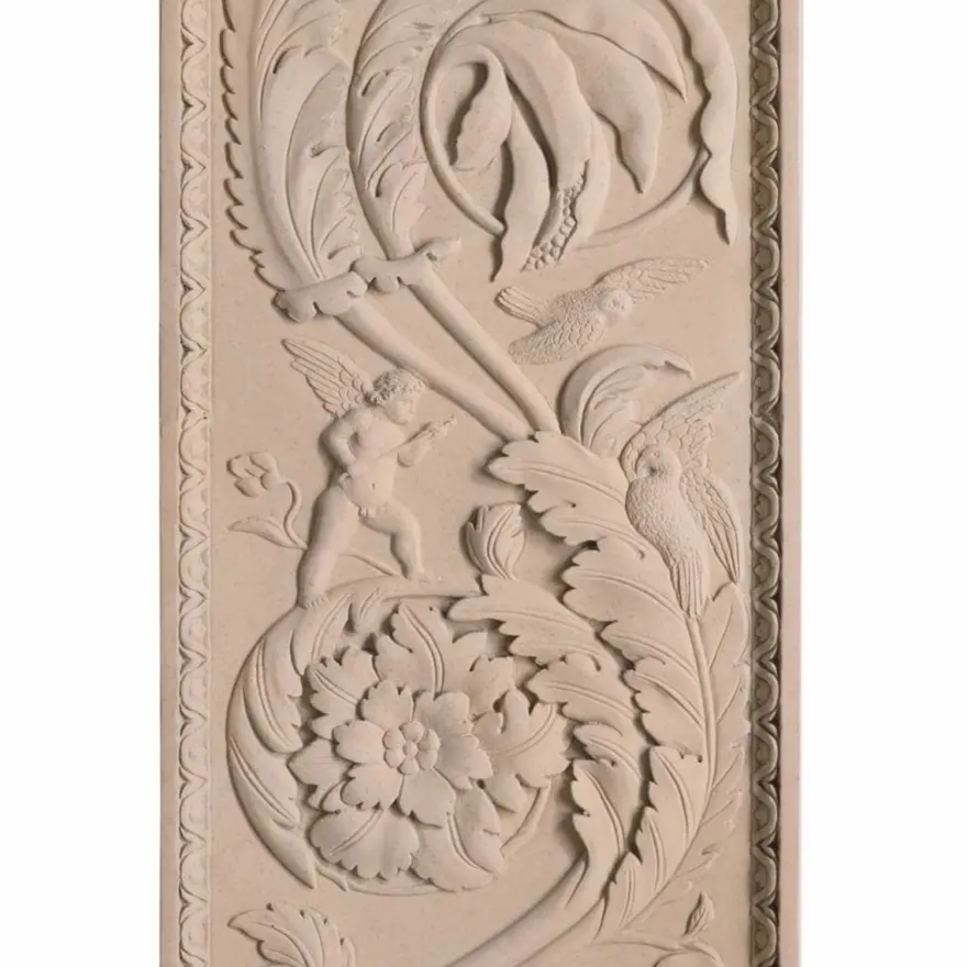Casa Padrino Luxus Barock Wandrelief Sandfarben 179 cm - Barock Wanddeko