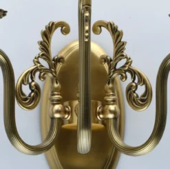 Casa Padrino Luxus Barock Wandleuchte Antik Bronzefarben 39 x 39 x H. 24 cm - Elegante Wohnzimmer Wandlampe im Barockstil - Barock Leuchten