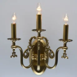 Casa Padrino Luxus Barock Wandleuchte Antik Bronzefarben 39 x 39 x H. 24 cm - Elegante Wohnzimmer Wandlampe im Barockstil - Barock Leuchten