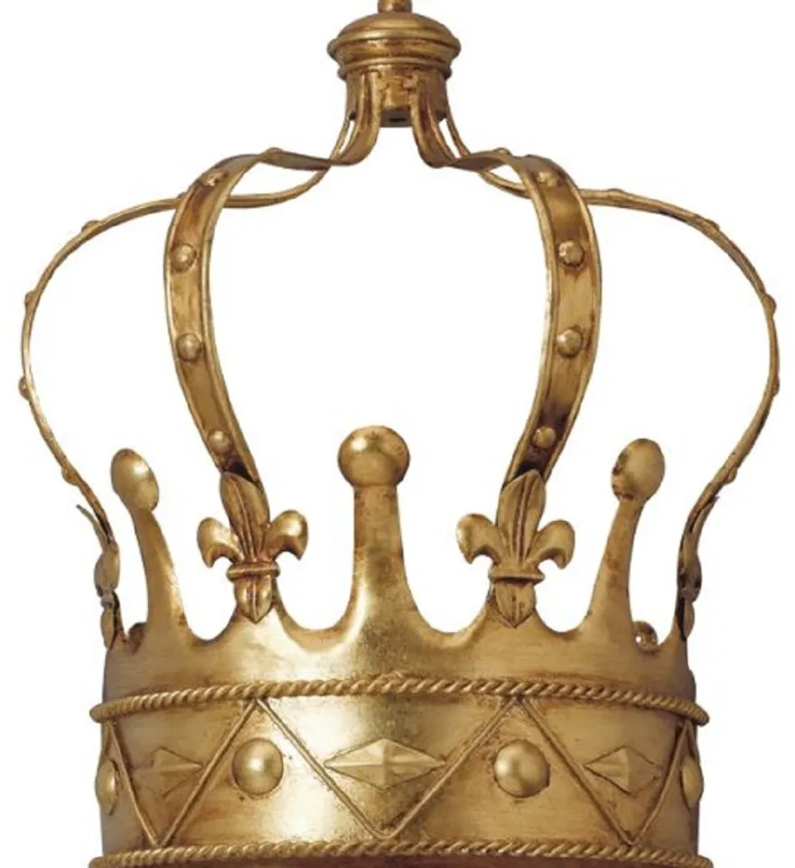 Casa Padrino Luxus Barock Wandleuchte Krone Antik Gold 40 x 20 x H. 45 cm - Handgefertigte Metall Wandlampe - Barock Wandleuchten
