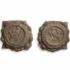 Casa Padrino Luxus Barock Wandrelief Set Löwen Braun 55 cm - Barock Wanddeko