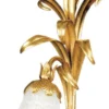 Casa Padrino Luxus Barock Wandleuchte Gold mit Patina / Weiß 22 x 25 x H. 49 cm - Elegante Barockstil Wandlampe mit edlem Murano Glas - Barock Leuchten - Luxus Qualität - Made in Italy