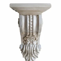 Casa Padrino Luxus Barock Wandkonsole Antik Weiß H. 50 cm - Made in Italy