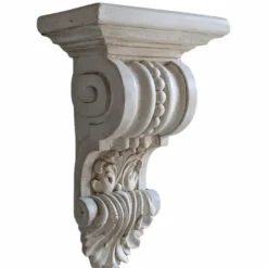 Casa Padrino Luxus Barock Wandkonsole Antik Weiß H. 50 cm - Made in Italy