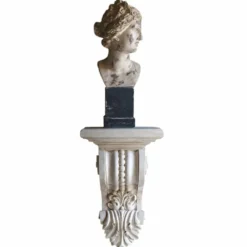 Casa Padrino Luxus Barock Wandkonsole Antik Weiß H. 50 cm - Made in Italy