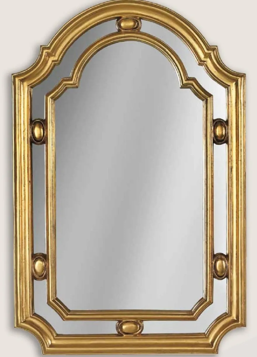 Casa Padrino Luxus Barock Wandspiegel Gold - Handgefertigter Spiegel im Barockstil - Barock Wohnzimmer Spiegel - Barock Garderoben Spiegel - Barock Deko Accessoires