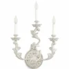 Casa Padrino Luxus Barock Wandleuchte Antik Weiß H. 56 cm - Made in Italy