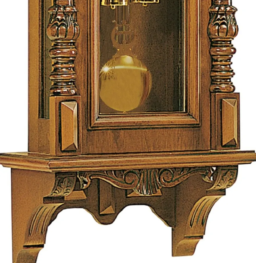 Casa Padrino Luxus Barock Wanduhr Braun / Gold - Handgeschnitzte Barockstil Uhr - Prunkvolle Barock Pendeluhr - Luxus Qualität - Made in Italy