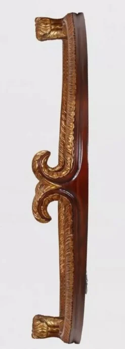 Casa Padrino Luxus Barock Wandspiegel Antik Gold / Dunkelbraun - Ovaler Spiegel im Barockstil - Barock Garderoben Spiegel - Luxus Möbel im Barockstil - Barock Möbel - Edel & Prunkvoll