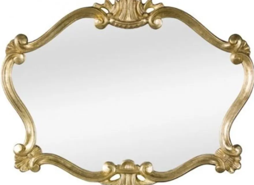 Casa Padrino Luxus Barock Wandspiegel Gold 92 x 4 x H. 70 cm - Prunkvoller Spiegel im Barockstil - Barock Möbel