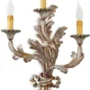Casa Padrino Luxus Barock Wandleuchte Antik Silber 40 x 20 x H. 58 cm - Prunkvolle Barockstil Wandlampe - Barock Leuchten - Luxus Qualität - Made in Italy