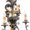 Casa Padrino Luxus Barock Wandleuchte Antik Schwarz / Antik Gold 37 x 18 x H. 78 cm - Prunkvolle Wandlampe im Barockstil - Barock Leuchten - Luxus Qualität - Made in Italy
