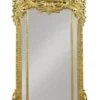 Casa Padrino Luxus Barock Wandspiegel Gold - Handgefertigter Prachtspiegel aus Massivholz, 120 x 220 cm