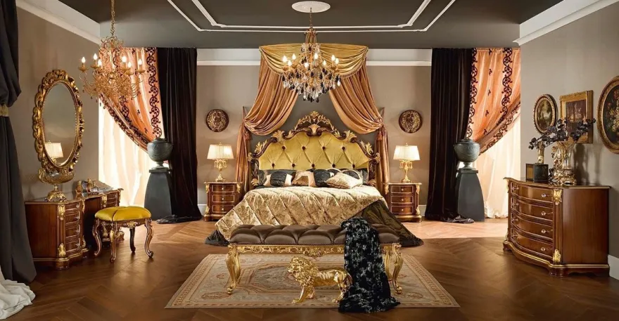 Casa Padrino Luxus Barock Wandspiegel Gold - Runder Barockstil Spiegel - Italienischer Barock Schlafzimmer Spiegel - Luxus Qualität - Made in Italy