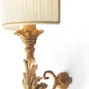 Casa Padrino Luxus Barock Wandleuchte Antik Gold / Creme / Gold 11 x 20 x H. 42 cm - Prunkvolle Wandlampe im Barockstil - Barock Leuchten - Luxus Qualität - Made in Italy
