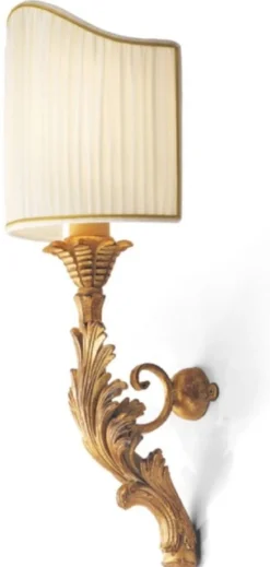 Casa Padrino Luxus Barock Wandleuchte Antik Gold / Creme / Gold 11 x 20 x H. 42 cm - Prunkvolle Wandlampe im Barockstil - Barock Leuchten - Luxus Qualität - Made in Italy