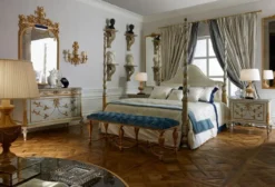 Casa Padrino Luxus Barock Wandkonsole Antik Silbergrau / Antik Gold - Prunkvolle Massivholz Wanddeko Konsole im Barockstil - Barock Wanddeko - Barock Möbel - Luxus Qualität - Made in Italy