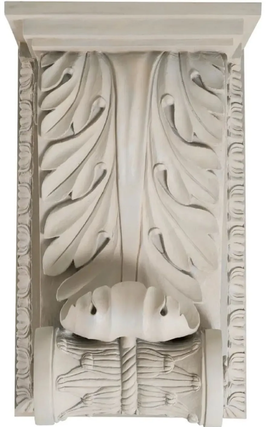 Casa Padrino Luxus Barock Wandkonsole Sandfarben 51 x 36 x H. 84 cm - Prunkvolle Wanddeko Konsole im Barockstil - Barock Wanddeko - Barock Möbel