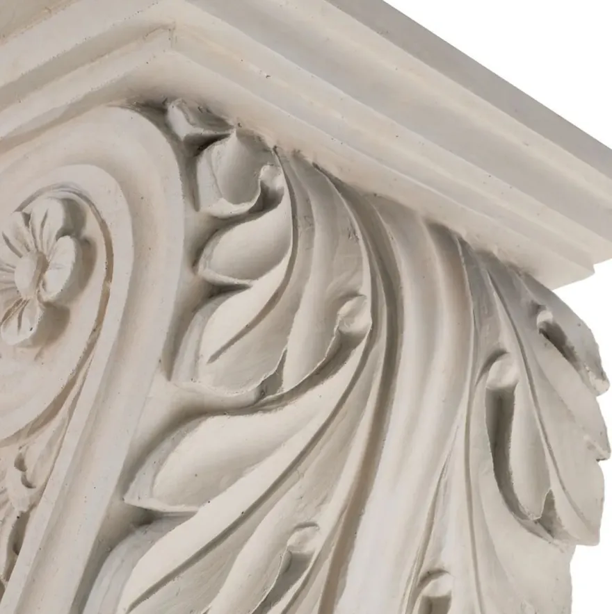Casa Padrino Luxus Barock Wandkonsole Sandfarben 51 x 36 x H. 84 cm - Prunkvolle Wanddeko Konsole im Barockstil - Barock Wanddeko - Barock Möbel