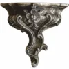 Casa Padrino Luxus Barock Wandkonsole Antik Silber / Schwarz H. 23 cm - Made in Italy