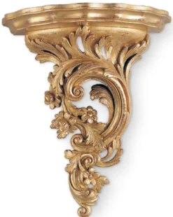Casa Padrino Luxus Barock Wandkonsole Antik Gold - Prunkvolle Massivholz Wanddeko Konsole im Barockstil - Barock Wanddeko - Barock Möbel - Luxus Qualität - Made in Italy