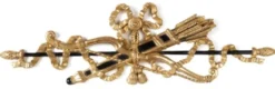 Casa Padrino Luxus Barock Wandornament Gold / Schwarz - Prunkvolles Massivholz Wanddeko Ornament im Barockstil - Barock Wanddeko - Barock Möbel - Luxus Qualität - Made in Italy