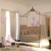 Casa Padrino Luxus Barock Wickelkommode Beige / Rosa - Prunkvolle Kinderzimmer Kommode - Barock Kinderzimmer Möbel - Luxus Qualität - Made in Italy